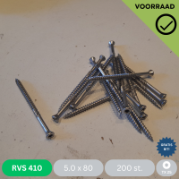 Vlonderschroef 5.0 x 80 - RVS 410 - Doos 200 stuks