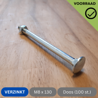Slotbout M8x130 - Per doos 100 stuks