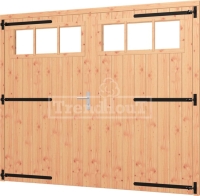Douglas opgeklampte deur dubbel XL met bovenraam 2540x2170mm