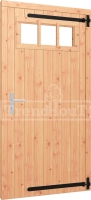 Douglas opgeklampte deur enkel met bovenraam 1015x2020mm rechtsdraaiend