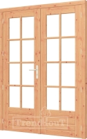 Douglas stapeldorpeldeur dubbel 1636x2136mm