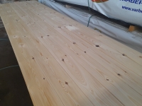 Grenen vloerdeel met velling - 2,1 x 14,7 x 360 cm