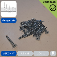 Vleugelteks schroef zelfborend 4.2 x 38 - Doos 200 stuks