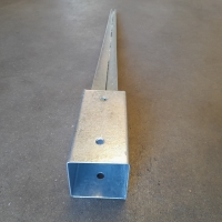 Paalhouder met punt vuurverzinkt - 7,1 x 7,1 x 75 cm
