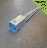 Paalhouder met punt vuurverzinkt - 7,1 x 7,1 x 75 cm