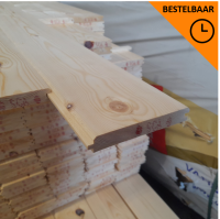 Grenen vloerdeel met velling - 2,1 x 14,7 x 269 cm