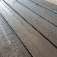 Vuren zweeds rabat - 2x zwart gespoten - 0,9-2,4 x 19,5 x 210 cm