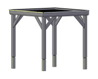 Bouwpakket douglas overkapping - 300 x 300 cm