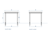 Bouwpakket douglas overkapping - 300 x 300 cm