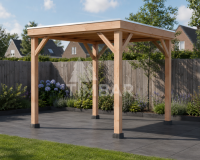 Bouwpakket douglas overkapping - 300 x 300 cm