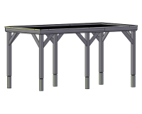 Bouwpakket douglas overkapping - 300 x 600 cm