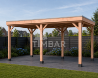 Bouwpakket douglas overkapping - 300 x 600 cm